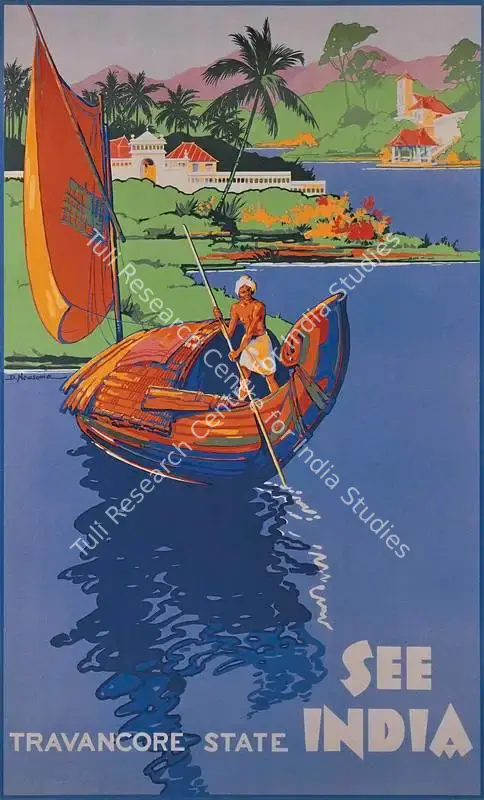 Newsome, After D. (Artist). See India-Travancore State. Lithographic print on paper | Travel Publicity Related Art & Poster | PopCulture | 00092922