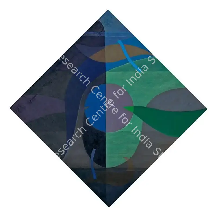 Sharma, O.P. (Artist). The Positive Shadow. Oil on canvas, 1974 | Painting | FineArts | 00353751