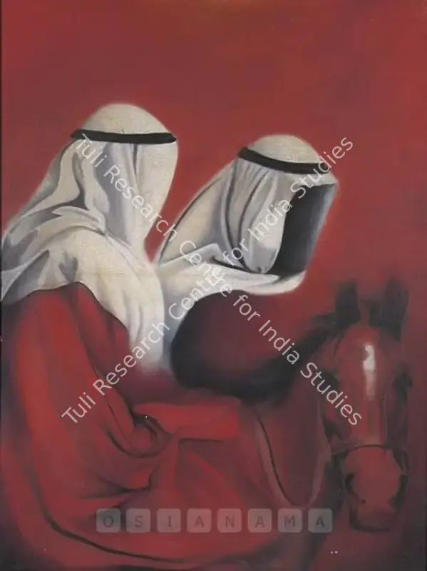 Mehrotra, Jaideep (Artist). Faceless Bedouin. Oil on canvas, 1986 | Painting | FineArts | 00597809