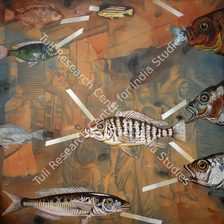 Chowdhury, Barun (Artist). Anarchy. Acrylic on canvas, 2007 | Painting | FineArts | 0022809