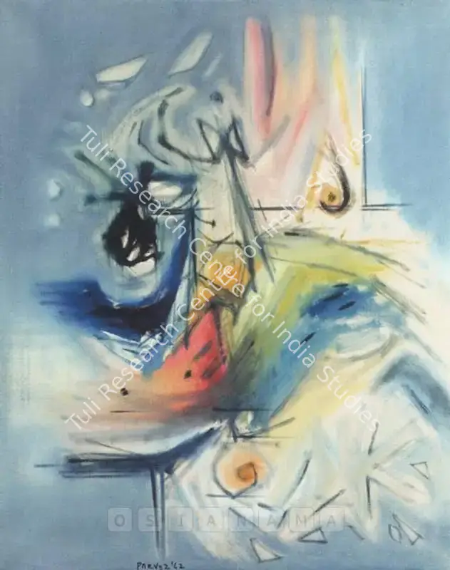Parvez, Ahmed (Artist). Theme revisited. Oil on canvas, 1962 | Painting | FineArts | 00598968