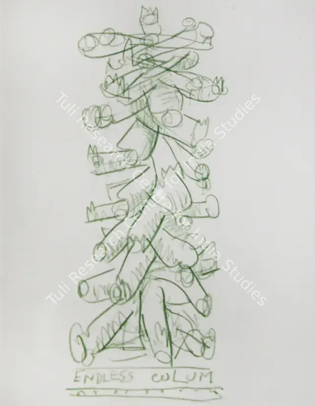 Basu, Jyothi (Artist). Study For Invasion VIII (Endless Column). colour pencil on paper, 2006 | Drawing | FineArts | 0023532