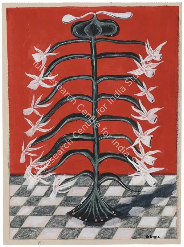Pandey, Rithika (Artist). Flower Observation #1. Acrylic on cotton rag paper, 2021 | Painting | FineArts | 00419496