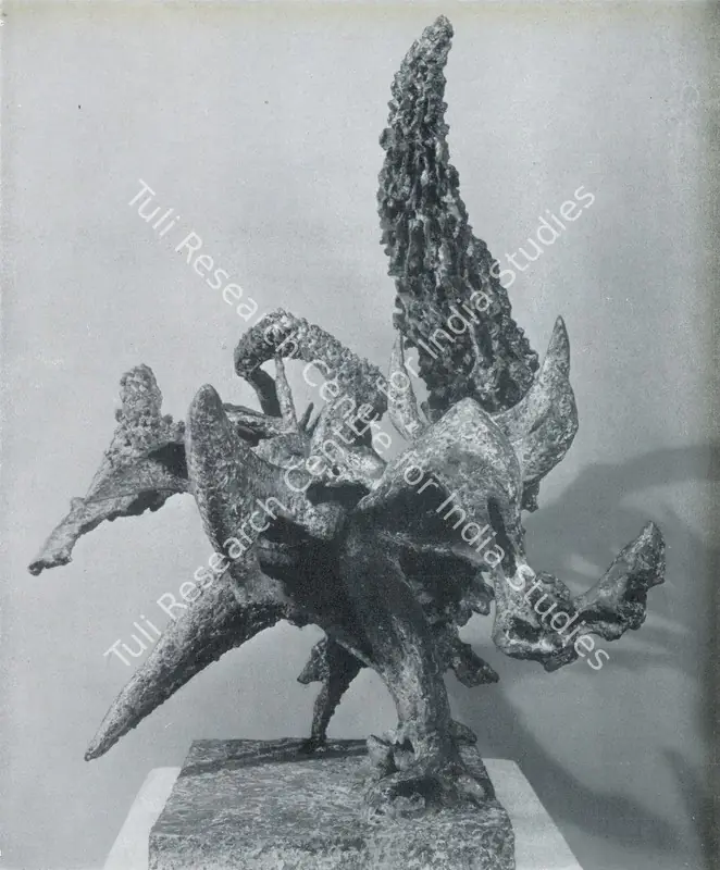 Roszak, Theodore (Artist). Spectre of Kitty Hawk. Steel, bronze and brass, 1946-1947 | Marg, December 1956 | Sculpture | FineArts | 00674078