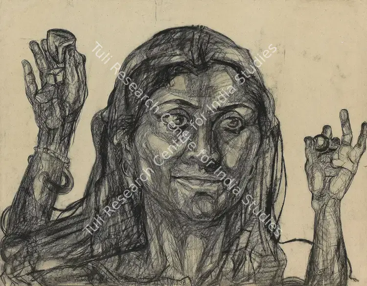 Kolleri, Valsan Koorma (Artist). P.T.O.. Pastel and charcoal on paper, 1998 | Drawing | FineArts | 0022800