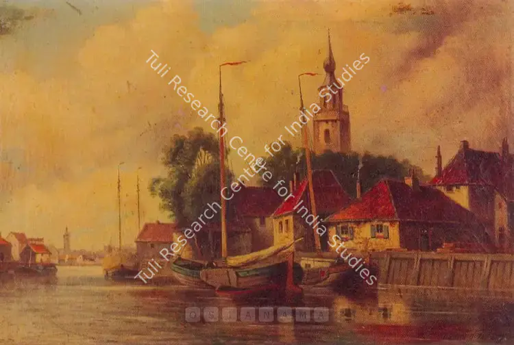 Ilford, Henry G. (Artist). A Dutch Town Canal Scene. Oil on canvas, n.d. | Painting | FineArts | 00599390