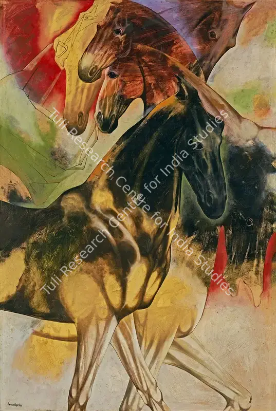 Verma, Amitesh (Artist). Symphony. Oil on masonite board, 2006 | Painting | FineArts | 00352322
