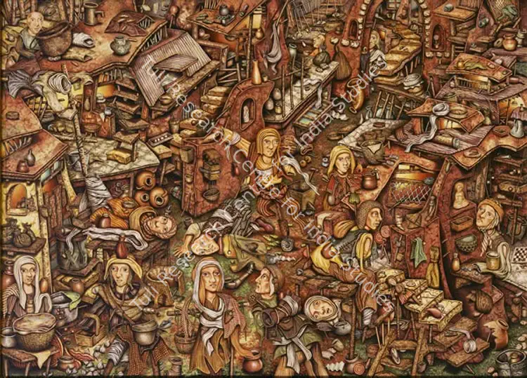 Cherian, Milburn (Artist). Earth Beneath. Acrylic on canvas, 2003 | Painting | FineArts | 00641695