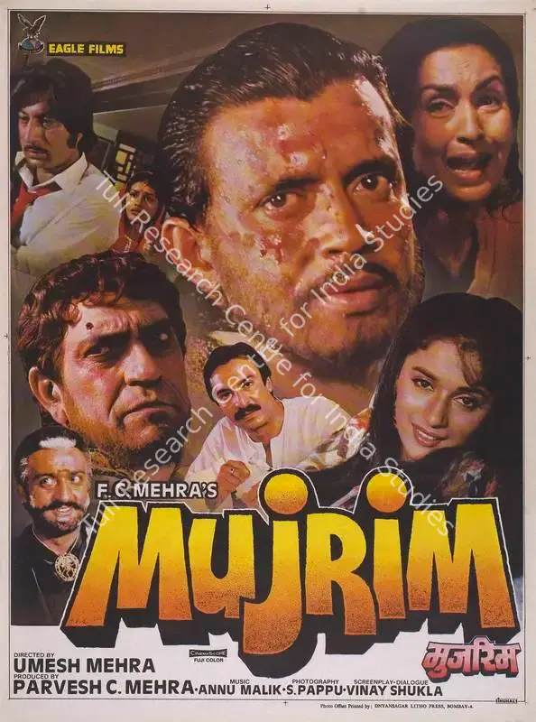 Mehra, Parvesh (Producer), Mujrim, 1989 | Full Sheet Poster | CinemaEducation | 00767522