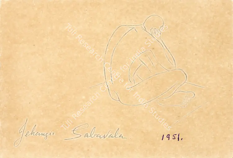 Sabavala, Jehangir (Artist) and Karl J. Khandalawalla (Organiser). Jehangir Sabavala - Exhibition of his Paintings and Drawings. Bombay, 1951 | Solo Exhibition Invitation | FineArts | 00859858