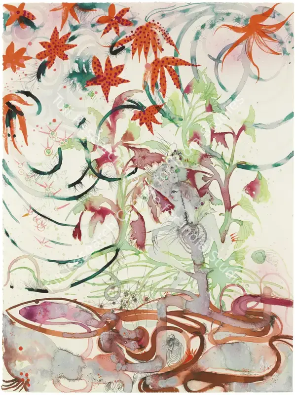 Banerjee, Rina (Artist). Untitled. Ink, acrylic and water colour on handmade paper, 2007 | Painting | FineArts | 00645489