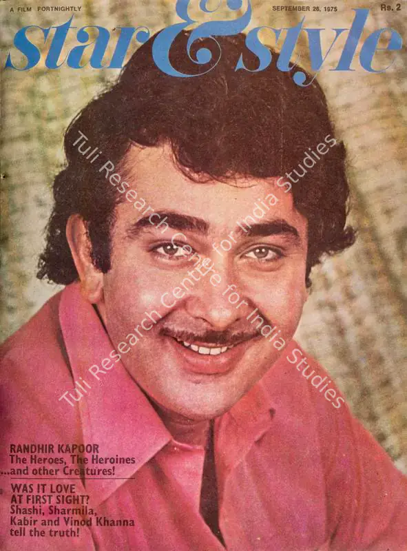 Ewing, Gulshan (Editor). Star & Style - A Film Fortnightly. 24(20). Bombay: J.C. Jain, 26 September 1975 | Magazine | CinemaEducation | 00808617