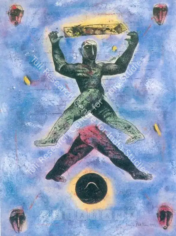 Parthan, Baiju (Artist). Untitled. Mixed media on paper, 1993 | Painting | FineArts | 00375116