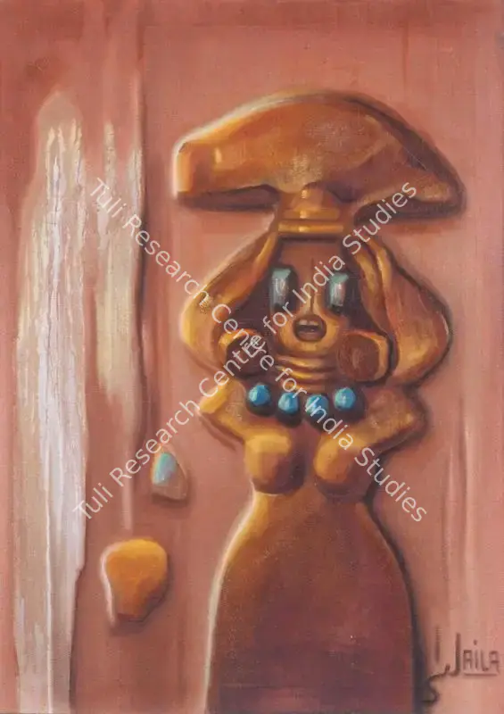Shahzada, Laila (Artist). Mother Goddess of Mohenjodaro. Oil on canvas, n.d. | Painting | FineArts | 00598947