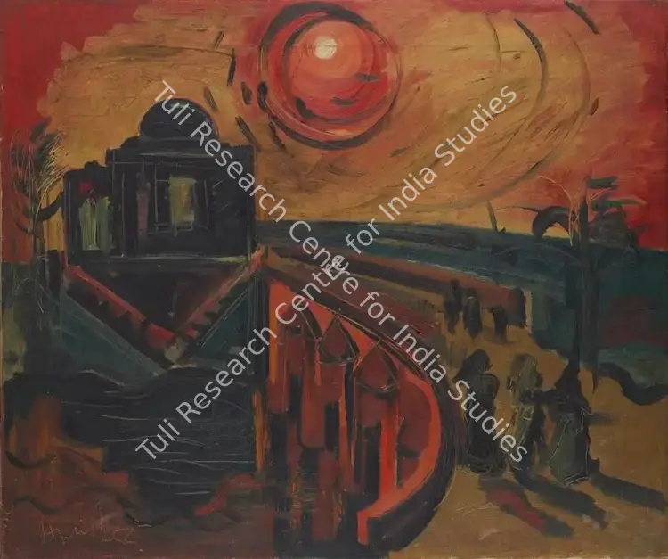 Chandra, Avinash (Artist). Shah Alam's Tomb. Oil on canvas, 1955 | Painting | FineArts | 00595995