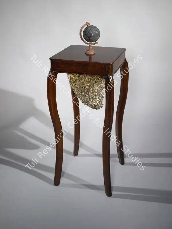 Galhotra, Vibha (Artist). Between known and Unknown. Nickel-coated ghungroos, fabric, polyurethane coat, thread, wood and metal; Edition 1/2 + 1 AP, 2011 | Sculpture | FineArts | 00546131