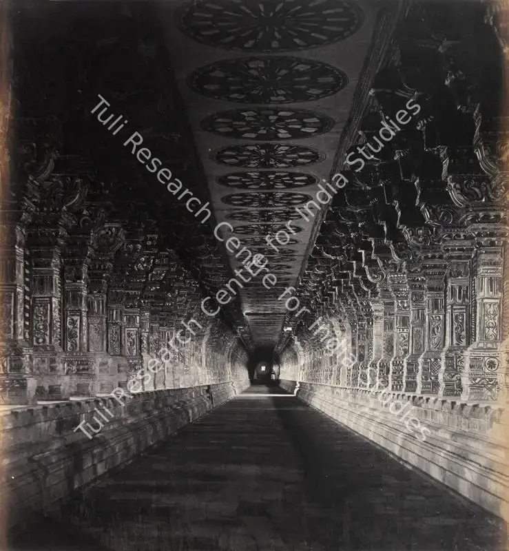 Lyon, Edmund David (Photographer), Ramissuram Pagoda (long side aisle), c.1870s | Antiquarian Photograph | Photography | 00116182