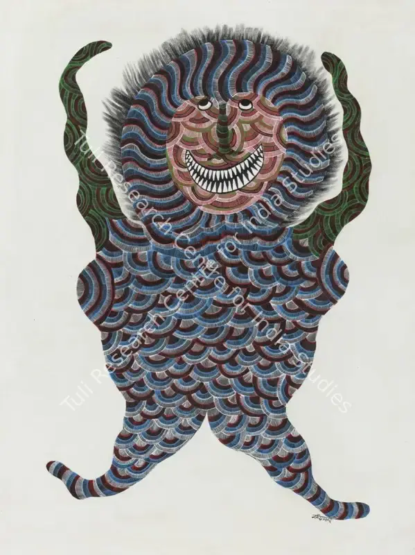 Tekam, Narmada (Artist). Rakshas (Demon). Acrylic on canvas, 2013 | Painting | EconomicsArt | 00870655