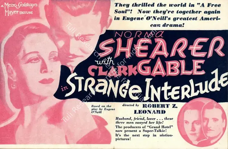 Thalberg, Irving (Producer), Strange Interlude, 1932 | Handbill | CinemaEducation | 00761034