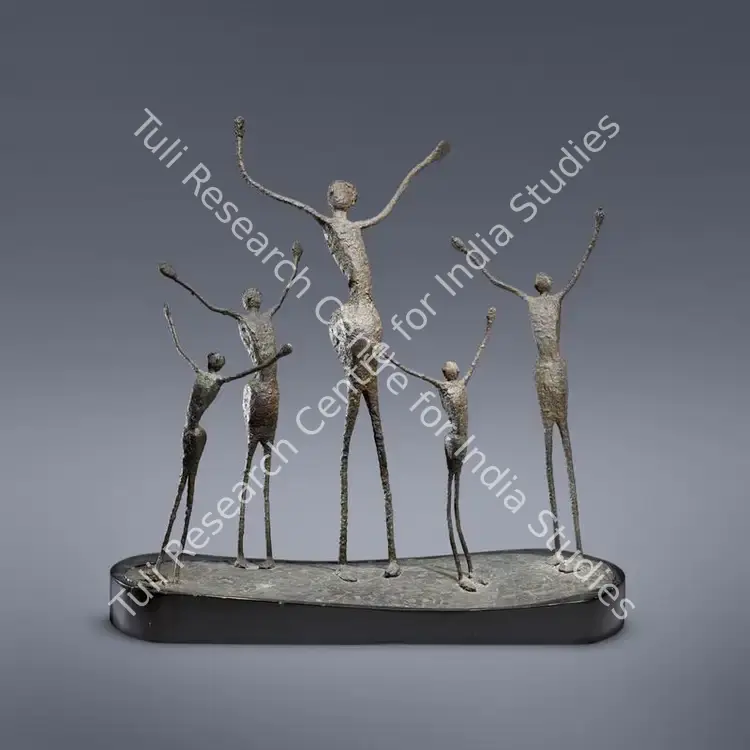 Sehgal, Amar (Artist). Uprising. Bronze with custom detachable wooden base, 1957 | Sculpture | FineArts | 00353579