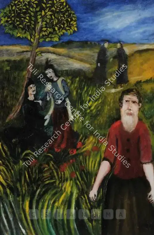 Sohail, Tasadduq (Artist). Figures In A Landscape. Oil on canvas, n.d. | Painting | FineArts | 00563158