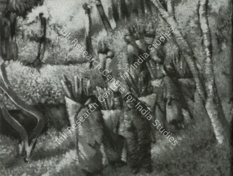 Misra, Hemanta (Artist). Wood Gatherers. Oil, n.d. | Marg, December 2022 - March 2023 | Painting | FineArts | 00675363