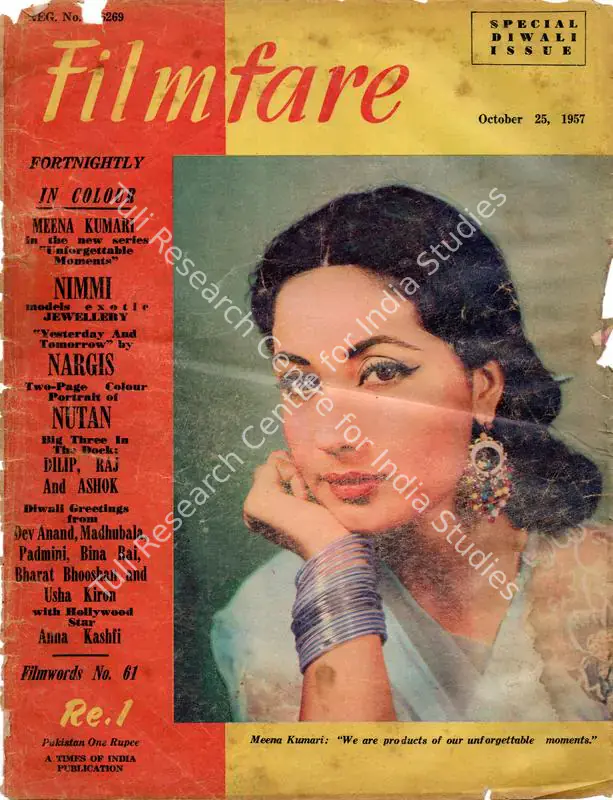 Mandy, C.R. (Editor). Filmfare - The Fortnightly Film Magazine. 6(22). Pyarelal Sah,  c/o The Times of India, 25 October 1957 | Magazine | CinemaEducation | 00793204