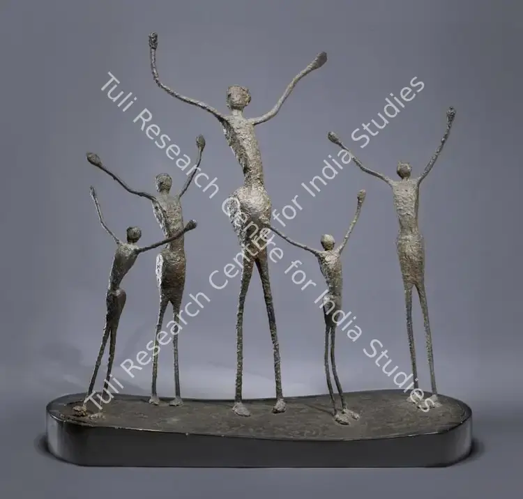 Sehgal, Amar (Artist). Uprising. Bronze with custom detachable wooden base, 1957 | Sculpture  | 00866450