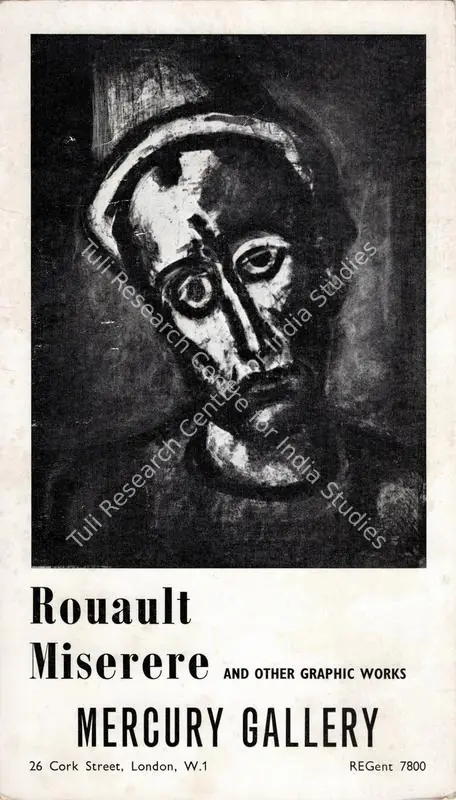 Rouault, Georges (Artist). Rouault Miserere and Other Graphic Works. London: Mercury Gallery, 1948 | Solo Exhibition Catalogue  | 00876317