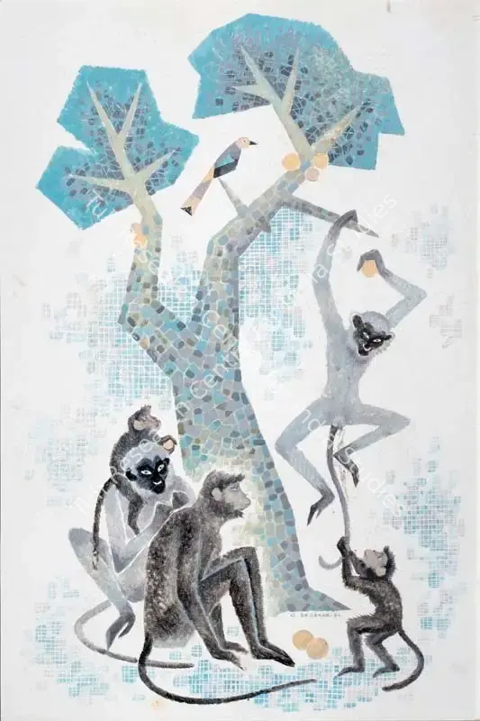 Deuskar, Gopal (Artist). Untitled. Mixed media on tin, 1964 | Painting | FineArts | 00340473