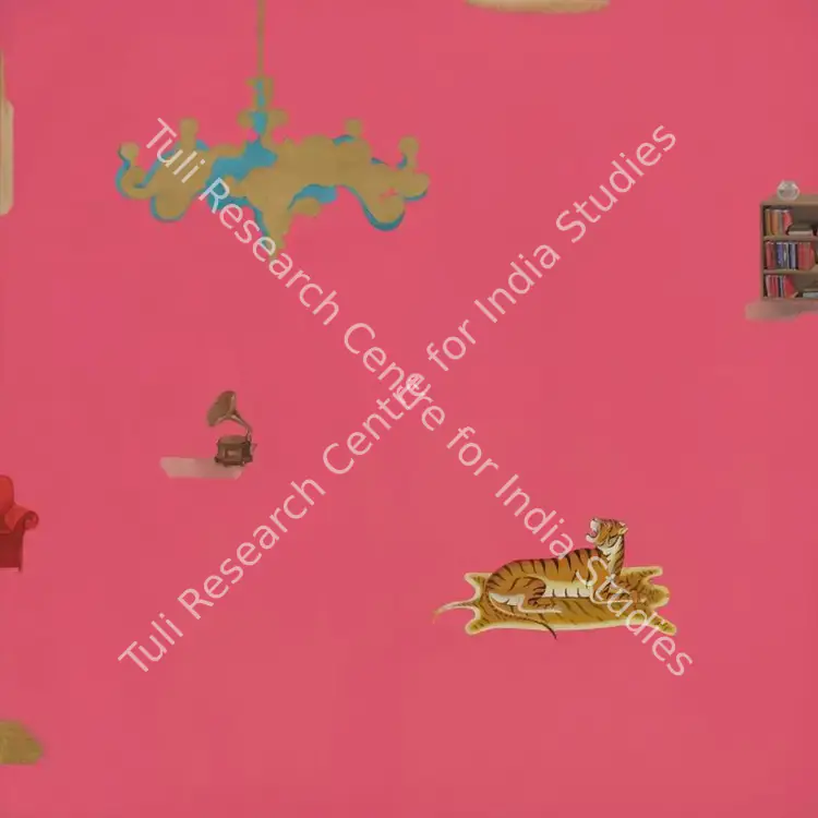 Kamath, Manjunath (Artist). Tiger on Tiger Skin. Acrylic and oil on canvas, 2005 | Painting  | 00868105
