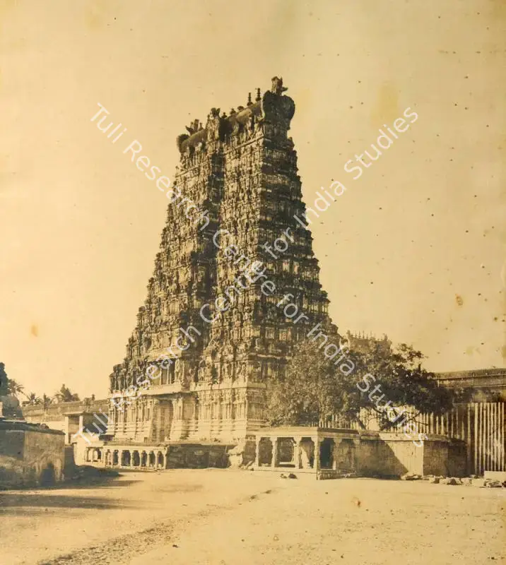 Tripe, Capt. Linnaeus (Photographer), The East Gopuram of the Great Pagoda, Madura, 1858 | Antiquarian Photograph | Photography | 00116035