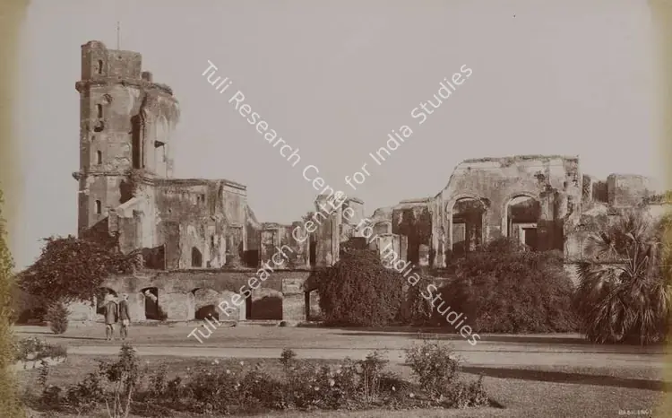 Bourne, Samuel (Photographer). The Residency, Lucknow - From the album 'India Ceylon and Egypt 1901-1902'. Albumen Print pasted on mount, c.1865-1866 | Antiquarian Photograph | Photography | 00115488