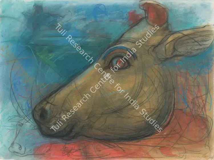 Mistry, Dhruva (Artist). Untitled. Pastel on paper pasted on mount board, 1983 | Painting | EconomicsArt | 00870159