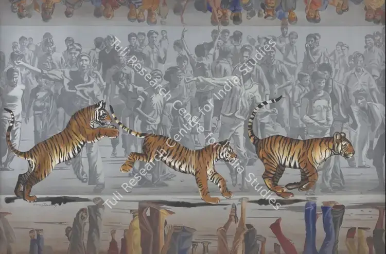 Chowdhury, Barun (Artist). The Inception of Rampage. Acrylic and oil on canvas, 2019 | Painting | FineArts | 00603207