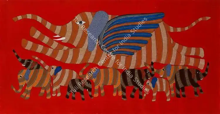Shyam, Rajendra Kumar (Artist). Untitled (Gond Art). Acrylic on canvas, n.d. | Painting  | 00867222