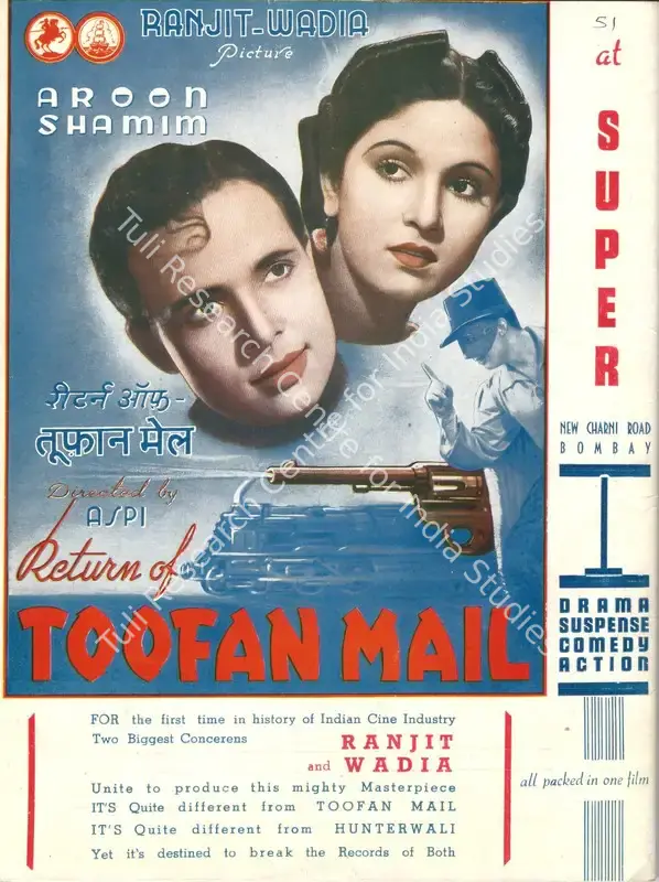 Aspi (Director), Return Of Toofan Mail, 1942 | Advertisement, Filmindia, May 1942 | CinemaEducation | 00858466