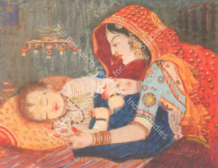 Dallas, Cumi (Artist). Her Treasure. Gouache on paper, 1935 | Painting  | 00877029
