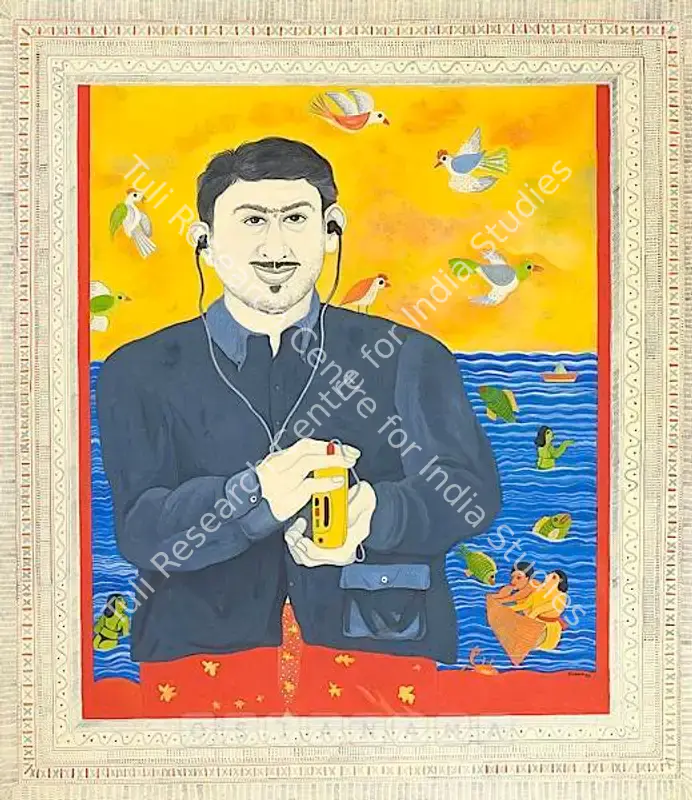 Hussain, Farhad (Artist). Walkman With It's Seggregative Action.... Tempera on cloth pasted on board, 2003 | Painting | FineArts | 00756905