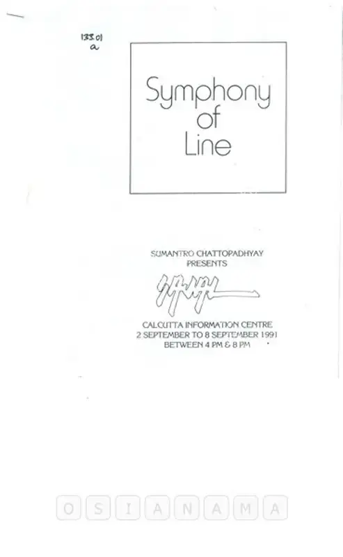 Roy, Sajal (Artist). Symphony of Line. 1991 | Solo Exhibition Catalogue  | 00876013