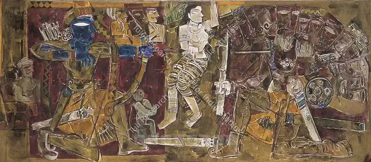 Alphonso (Artist). Ramayana. Oil on canvas, 1970 | Painting | FineArts | 00600807