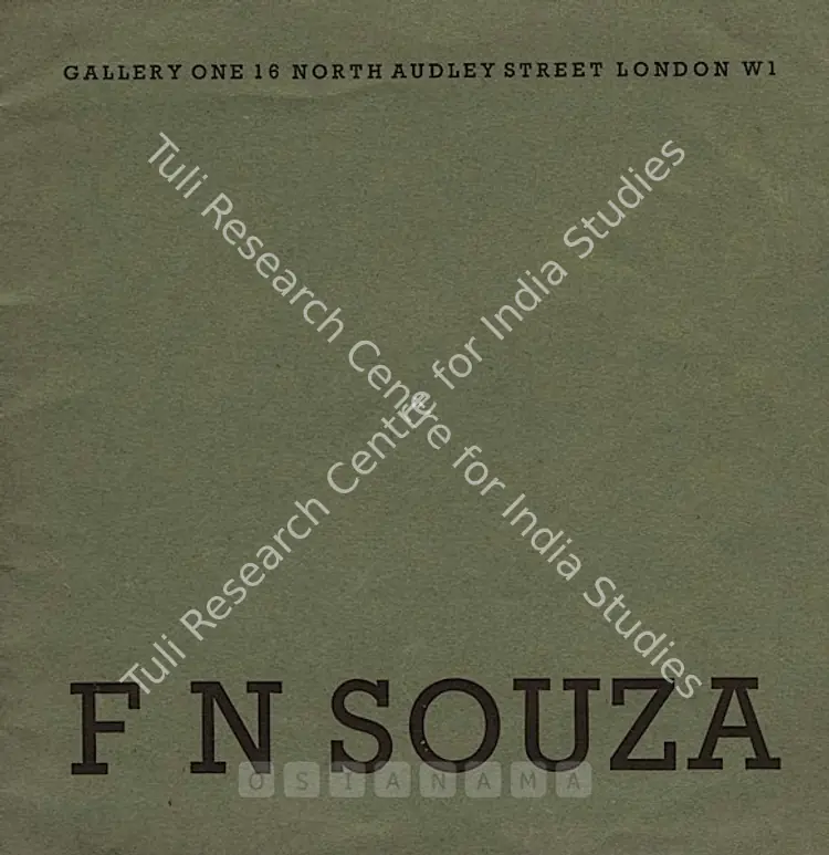 Souza, F.N. (Artist). F. N. Souza. London: Gallery One, 1961 | Solo Exhibition Catalogue  | 00876114