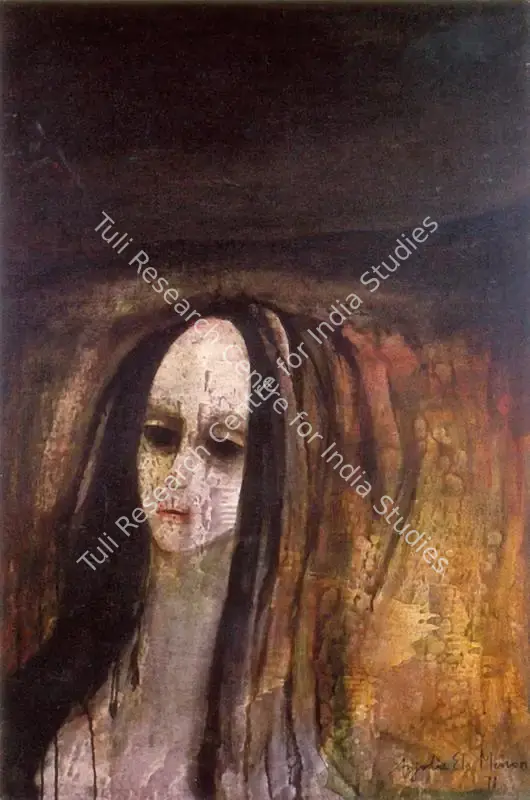 Menon, Anjolie Ela (Artist). Desert. Oil on masonite board, 1971 | Painting | FineArts | 00374743