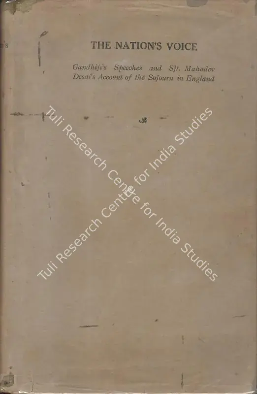 Rajagopalachar, C. (Editor). The Nation's Voice. Ahmedabad: Navajivan, 1932 | Edited Book | SeekJustice | 00845759