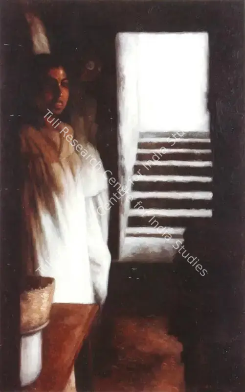Bhattacharya, Sanjay (Artist). In the Shadows. Oil on canvas, 1991 | Painting  | 00881606