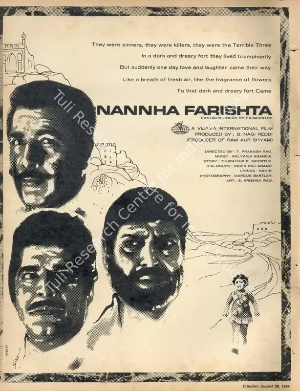 Reddi, B.Nagi (Producer), Nannha Farishta, 1969 | Advertisement, Filmfare, 29 August 1969 | CinemaEducation | 00791415