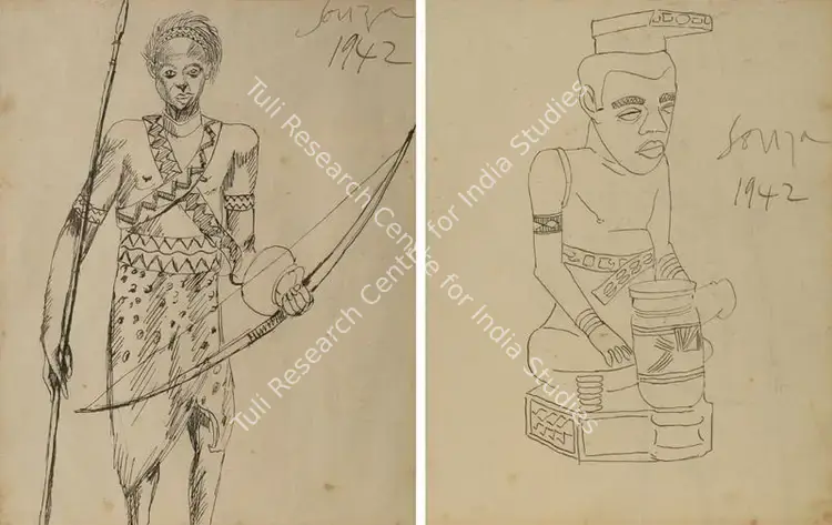 Souza, F.N. (Artist). Untitled. Pen on paper, 1942 | Drawing  | 00866552