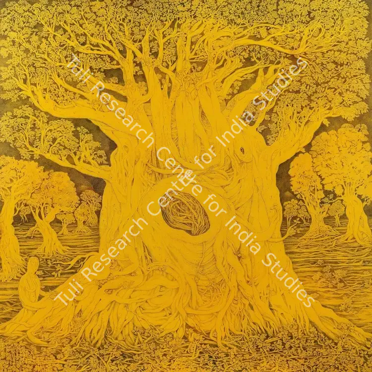 Sansanwal, Ompal (Artist). Untitled. Acrylic, pen and ink on canvas, 2014-2015 | Painting | FineArts | 00330833