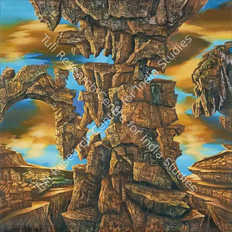 Kumar, Sanjay (Artist). The Hanging Rocks. Acrylic on canvas, n.d. | Painting | FineArts | 00358077