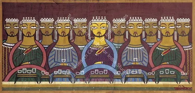 Studio of Jamini Roy (Artist). Last Supper. Tempera on canvas, early 1950s | Painting | FineArts | 00597836